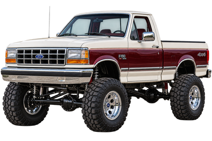 Pearl White & Burgundy 1990 Ford F150 bricknose4x4 decal artwork