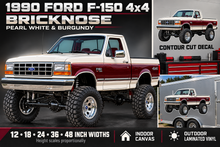 Pearl White & Burgundy 1990 Ford F150 bricknose4x4 product showcase