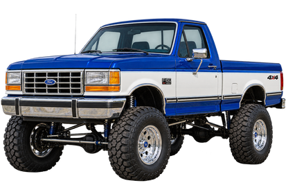 Royal Blue & White 1990 Ford F150 bricknose4x4 decal artwork