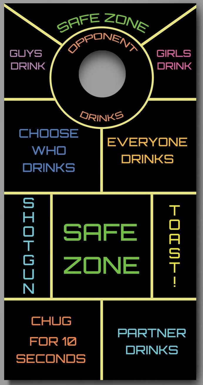 Drinking Game Design C Cornhole Board Decal Wraps