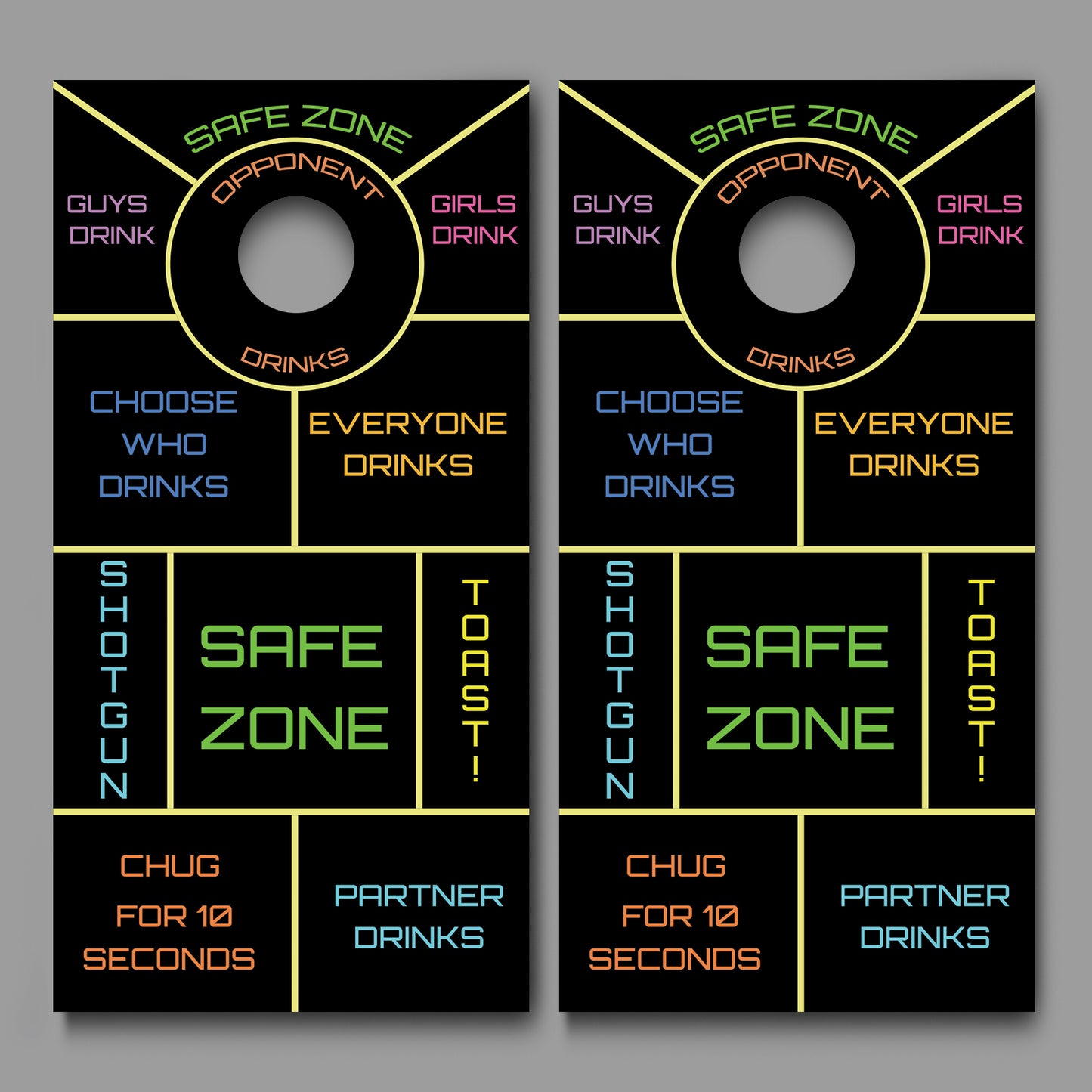 Drinking Game Design C Cornhole Board Decal Wraps