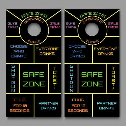 Drinking Game Design C Cornhole Board Decal Wraps