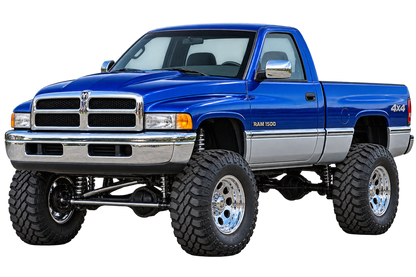 Cobalt Blue & Silver 1994 Dodge Ram1500 4x4 decal artwork
