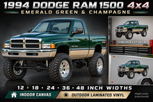 Emerald Green & Champagne 1994 Dodge Ram1500 4x4 product showcase