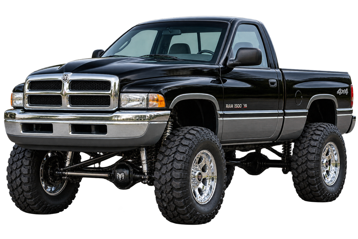 Jet Black & Graphite 1994 Dodge Ram1500 4x4 decal artwork