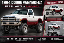 Pearl White & Burgundy 1994 Dodge Ram1500 4x4 product showcase