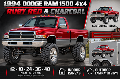 Ruby Red & Charcoal 1994 Dodge Ram1500 4x4 product showcase