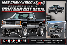 Jet Black & Charcoal 1996 Chevy K1500 OBS4x4 decal product showcase