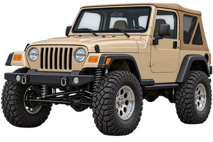 1999 Jeep Wrangler TJ Desert Sand and Tan contour cut decal artwork