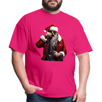 Santa Claus Singing Unisex Classic T-Shirt - fuchsia