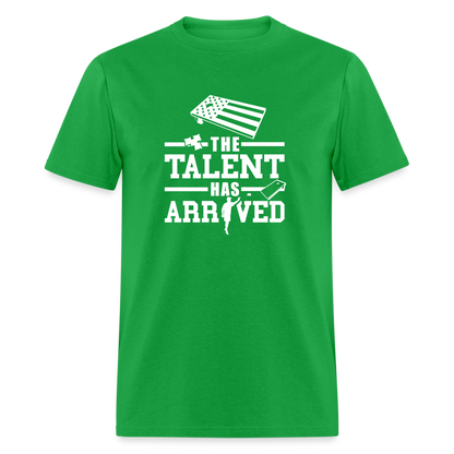 The Talent Has Arrived Cornhole Unisex Classic T-Shirt - bright green