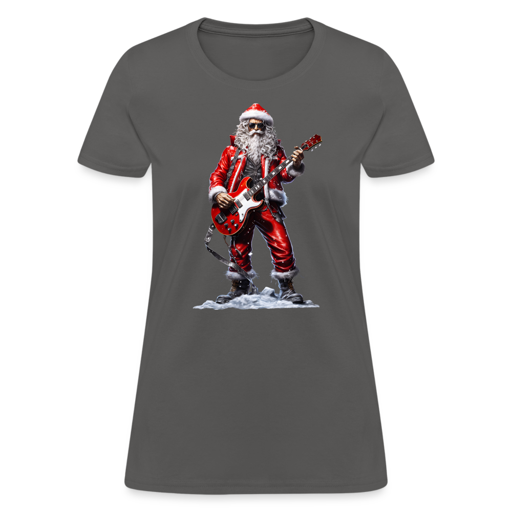 Santa Claus Rock Star Women's T-Shirt - charcoal