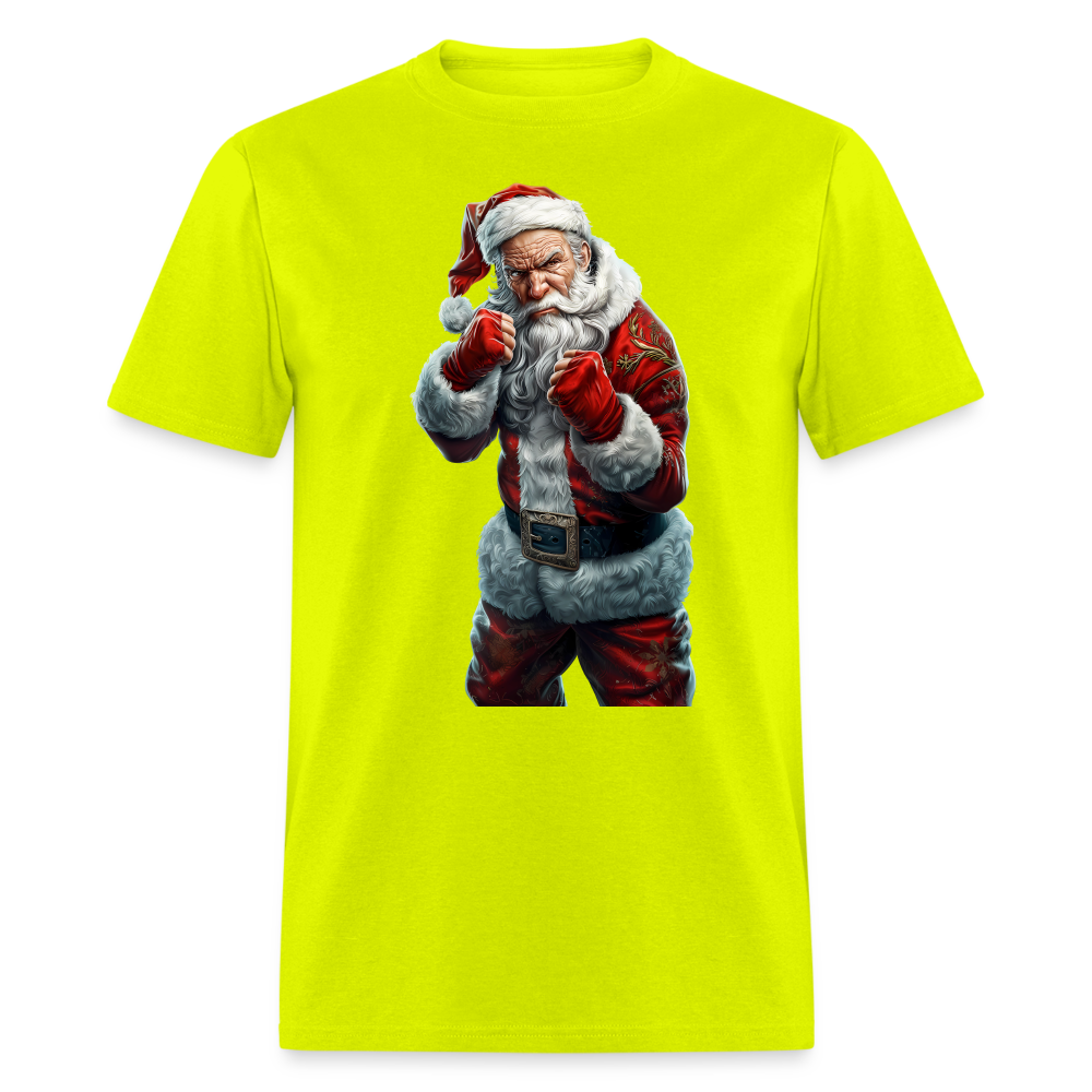 Angry Bad Santa (Design D) Unisex Classic T-Shirt - safety green