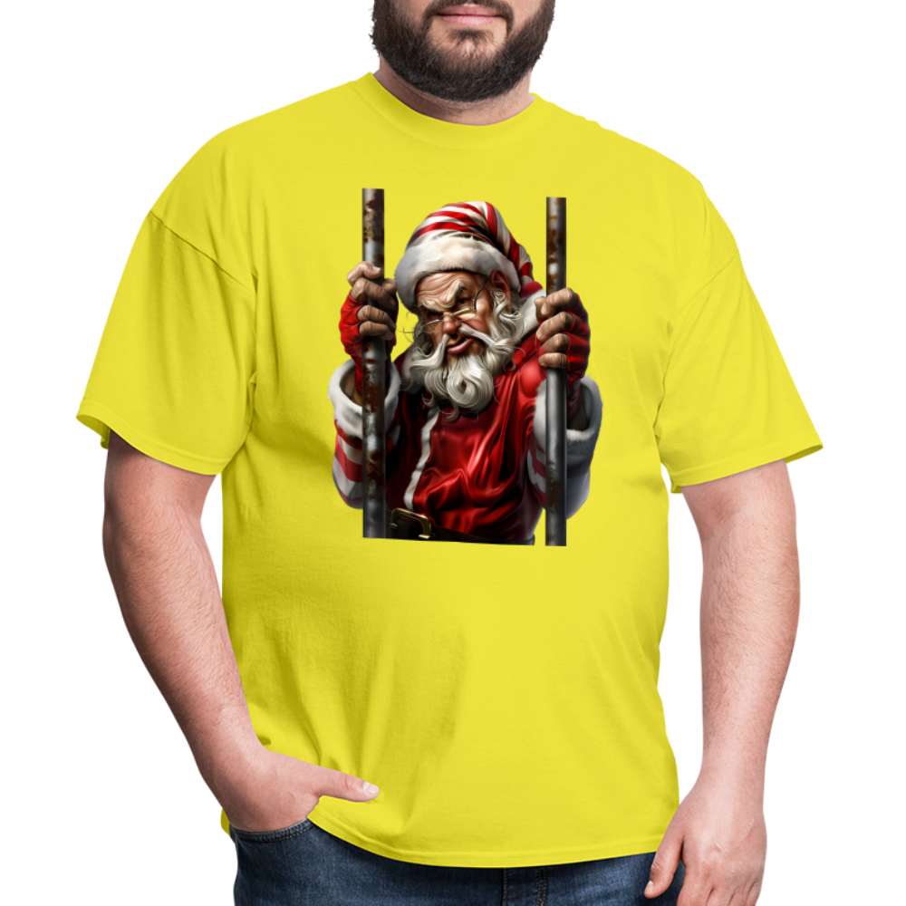 Bad Santa in Jail (Design G) Unisex Classic T-Shirt - yellow