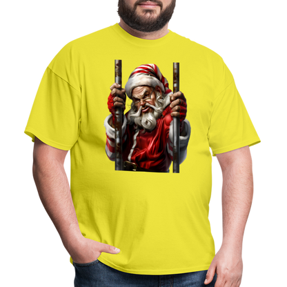 Bad Santa in Jail (Design G) Unisex Classic T-Shirt - yellow