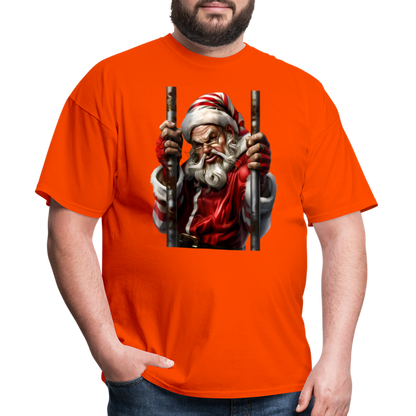 Bad Santa in Jail (Design G) Unisex Classic T-Shirt - orange