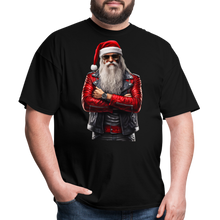 Bad Rock n Roll Santa Claus Unisex Classic T-Shirt - black