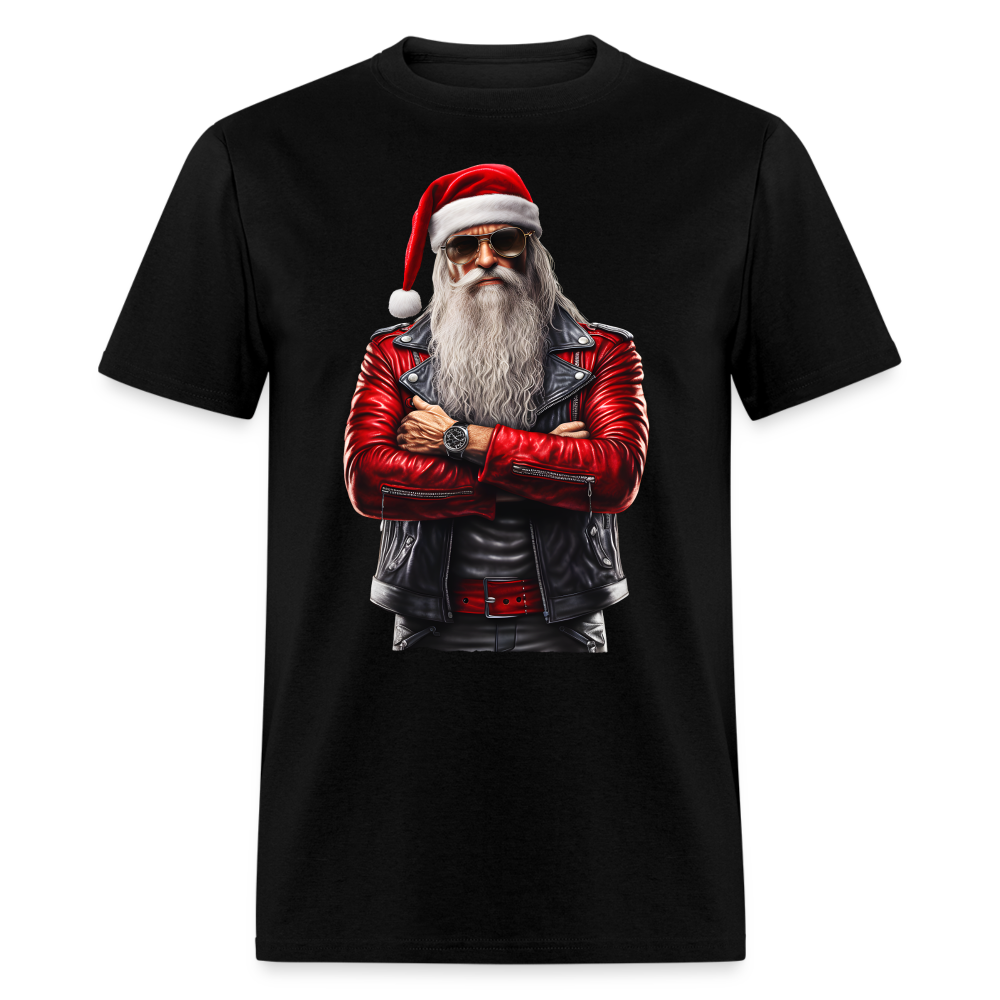 Bad Rock n Roll Santa Claus Unisex Classic T-Shirt - black