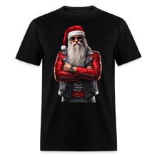 Bad Rock n Roll Santa Claus Unisex Classic T-Shirt - black
