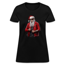 Santa Claus Rock Star Sunglasses Women's T-Shirt - black