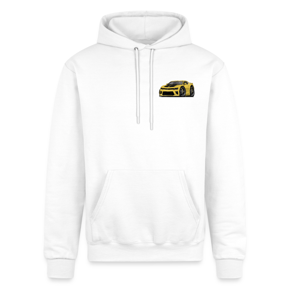 5th Generation Yellow Camaro Champion Unisex Powerblend Hoodie - white