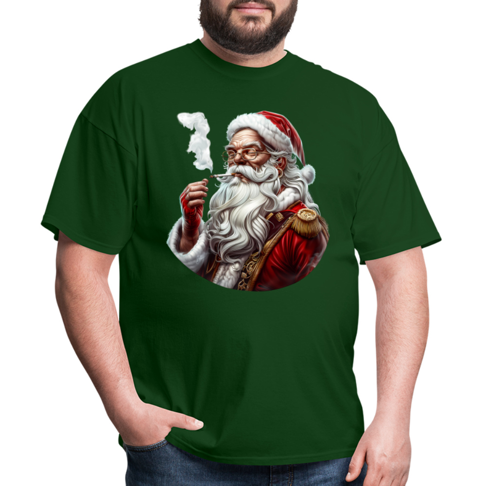 Bad Santa Smoking (Design I) Unisex Classic T-Shirt - forest green