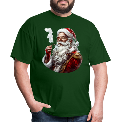 Bad Santa Smoking (Design I) Unisex Classic T-Shirt - forest green