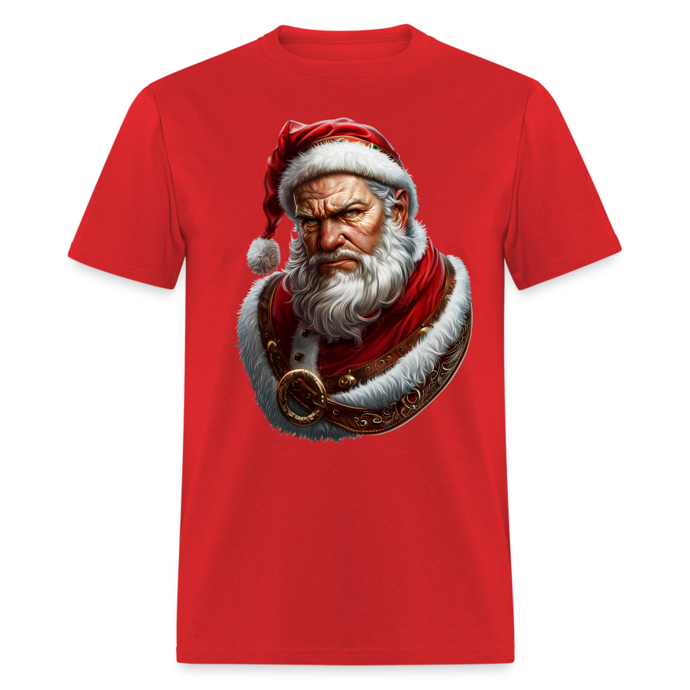 Grumpy Bad Angry Santa Unisex Classic T-Shirt - red