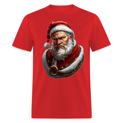 Grumpy Bad Angry Santa Unisex Classic T-Shirt - red