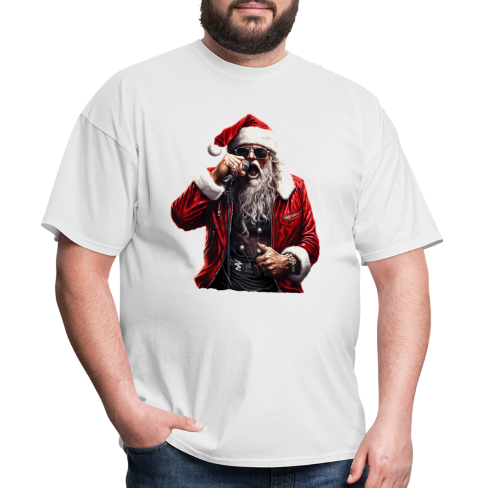 Santa Claus Singing Unisex Classic T-Shirt - white