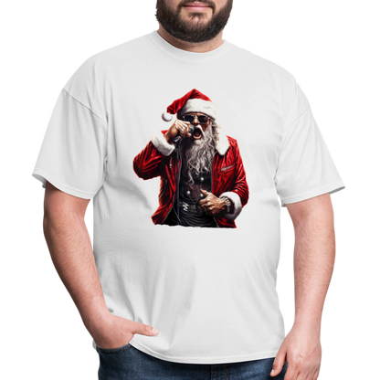 Santa Claus Singing Unisex Classic T-Shirt - white