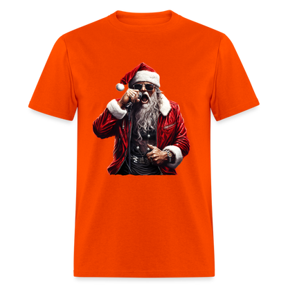 Santa Claus Singing Unisex Classic T-Shirt - orange