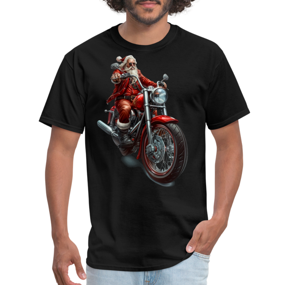 Bad Santa Motorcycle Unisex Classic T-Shirt - black
