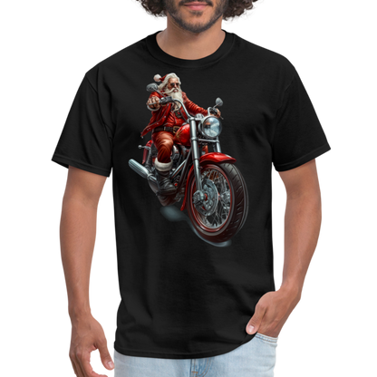 Bad Santa Motorcycle Unisex Classic T-Shirt - black