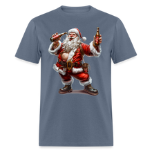 Bad Santa Drinking (Design A) Unisex Classic T-Shirt - denim