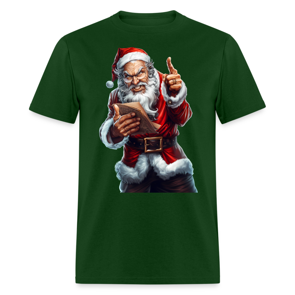 Bad Santa Naughty List Unisex Classic T-Shirt - forest green