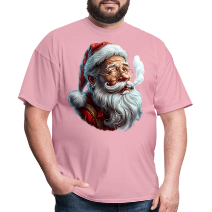 Bad Santa Smoking (Design H) Unisex Classic T-Shirt - pink