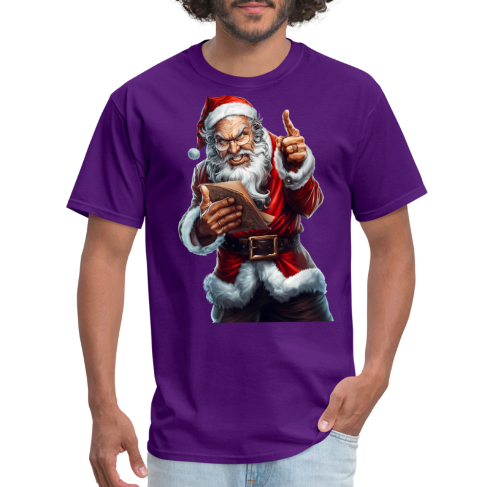 Bad Santa Naughty List Unisex Classic T-Shirt - purple