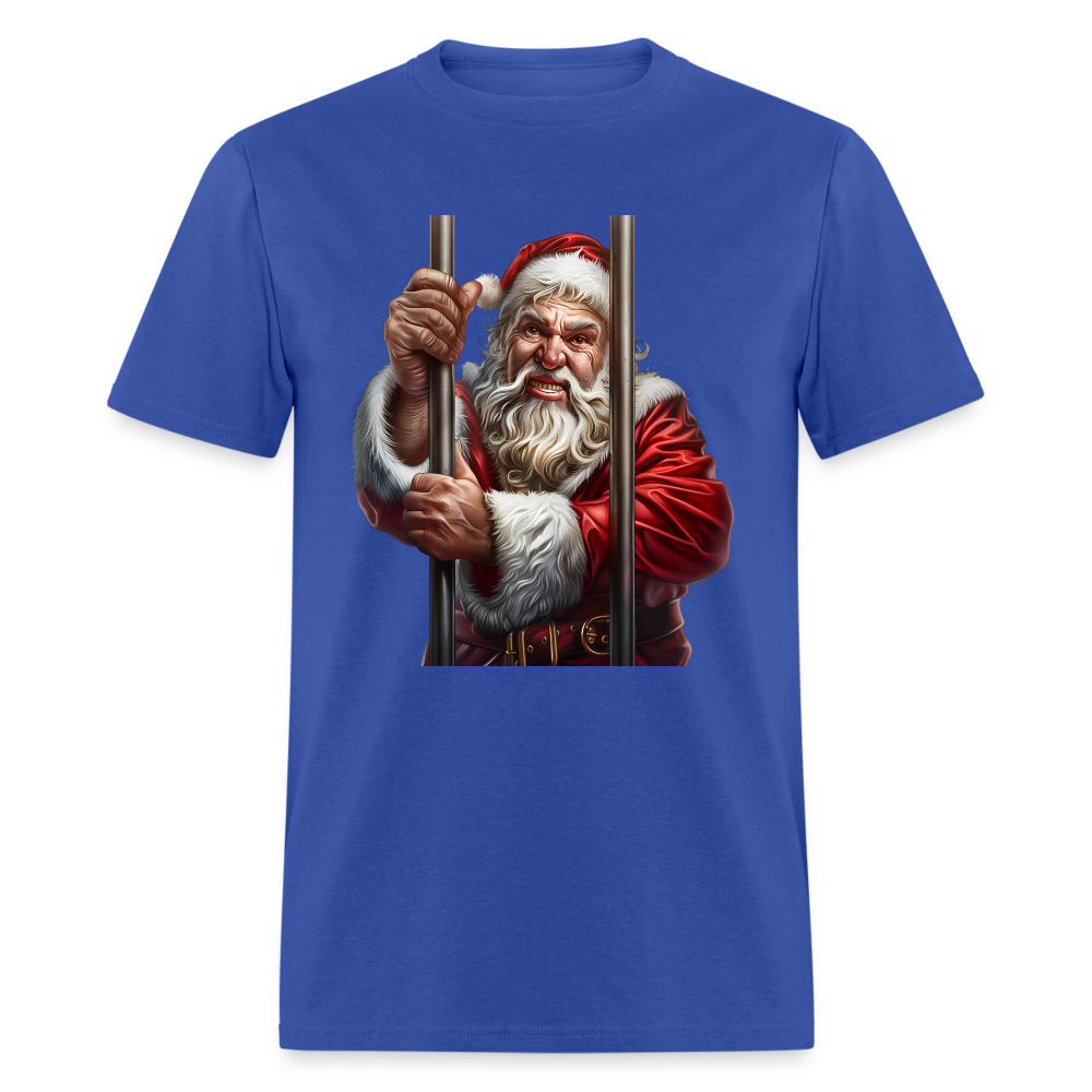 Bad Santa in Jail (Design F) Unisex Classic T-Shirt - royal blue