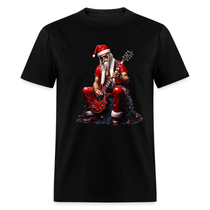 Rock n Roll Santa Claus Unisex Classic T-Shirt - black