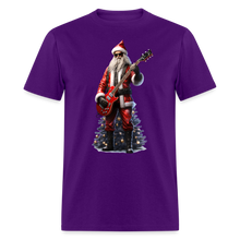 Santa Rockin Around the Christmas Tree Unisex Classic T-Shirt - purple