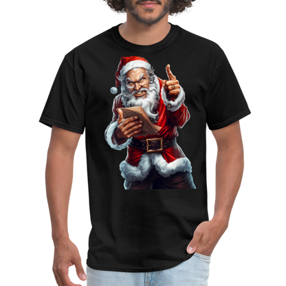 Bad Santa Naughty List Unisex Classic T-Shirt - black