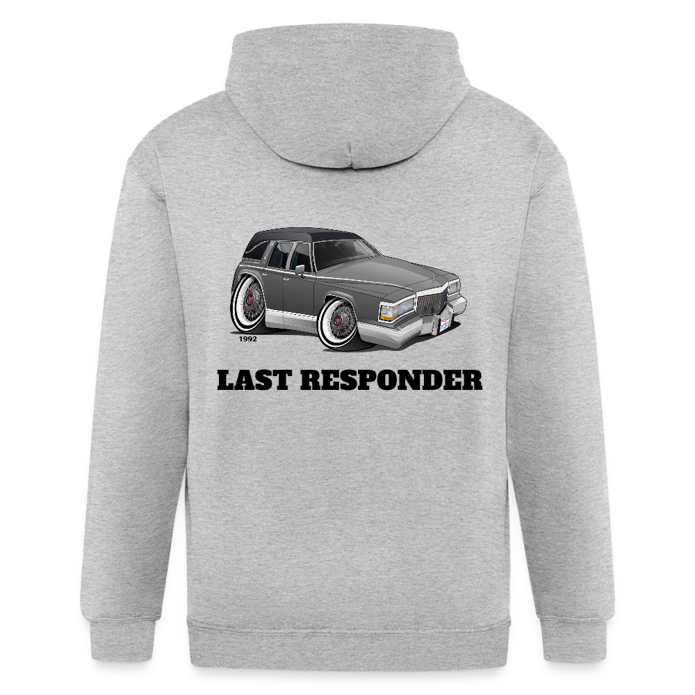 Men's Zip Hoodie Hearse - heather gray
