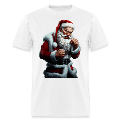 Angry Bad Santa Unisex Classic T-Shirt - white