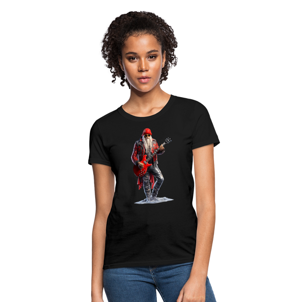 Santa Rock Star Women's T-Shirt - black