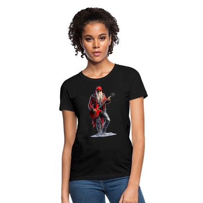 Santa Rock Star Women's T-Shirt - black