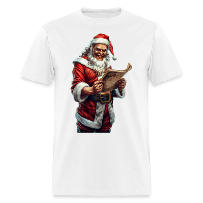 Bad Santa Naughty List Unisex Classic T-Shirt - white