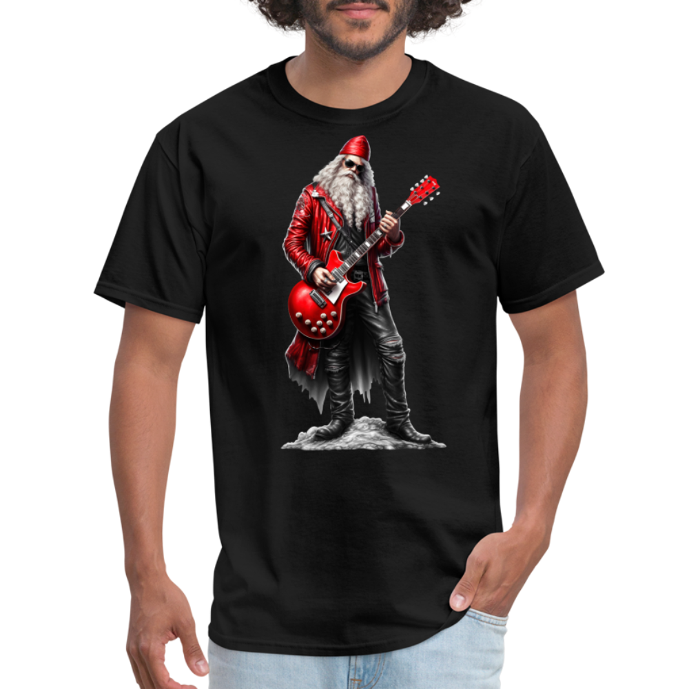 Santa Claus Rock Star Unisex Classic T-Shirt - black