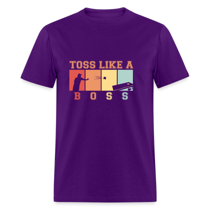 Toss Like a Boss Cornhole Unisex Classic T-Shirt - purple