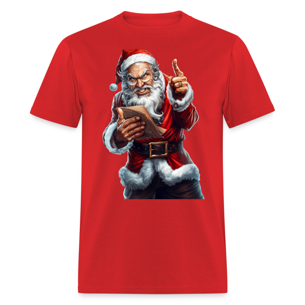 Bad Santa Naughty List Unisex Classic T-Shirt - red